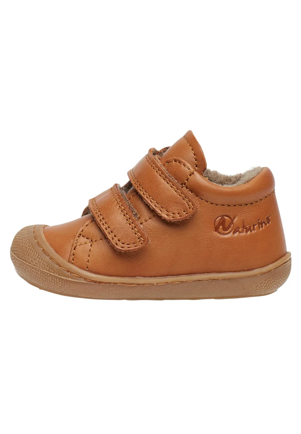 naturino-cocoon-vl-lauflernschuhe-nappaleder-wollfutter-hellbraun image 1