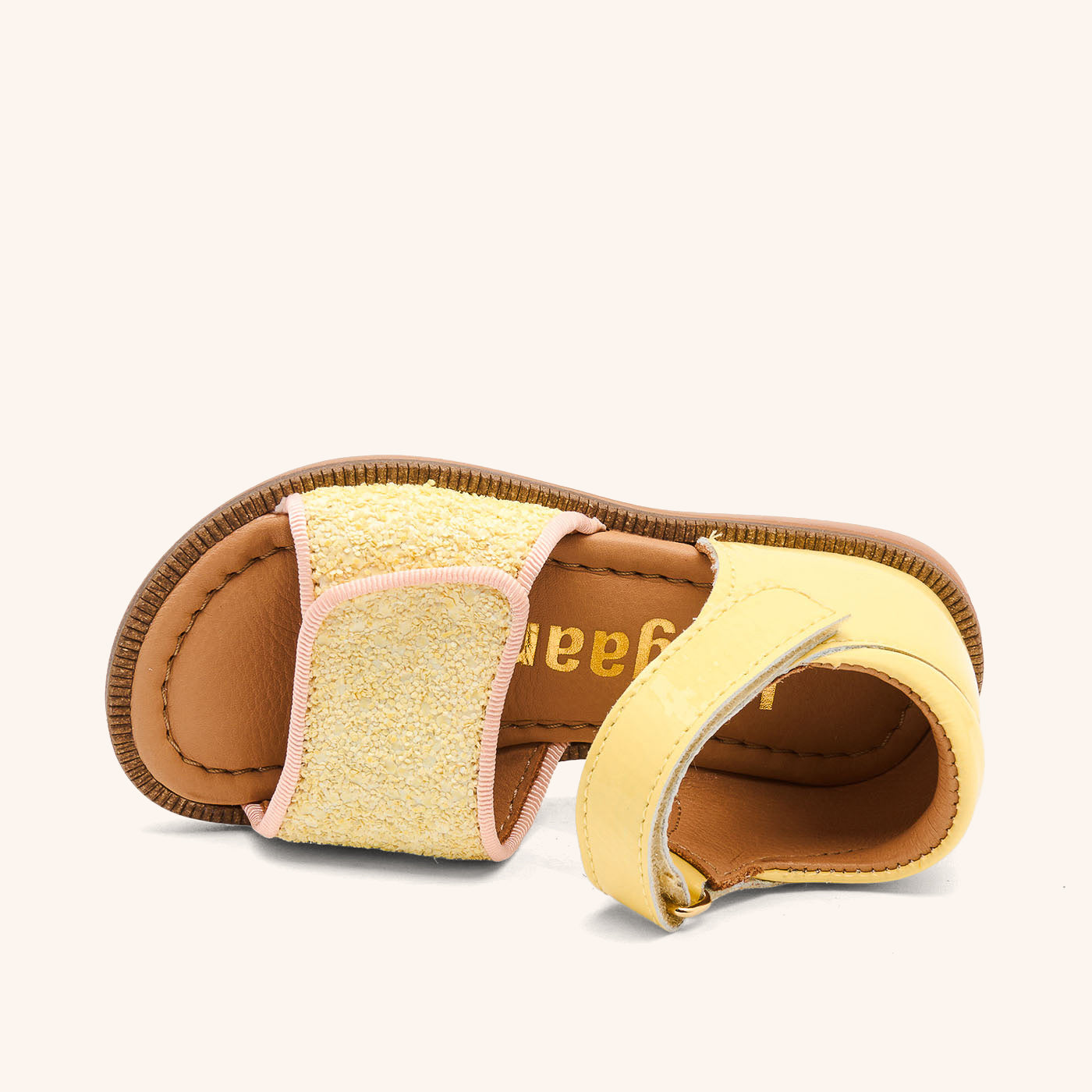 bisgaard-aida-butter-glitzer-sandale-f-r-m-dchen-textil-glamour-ser-look image 3