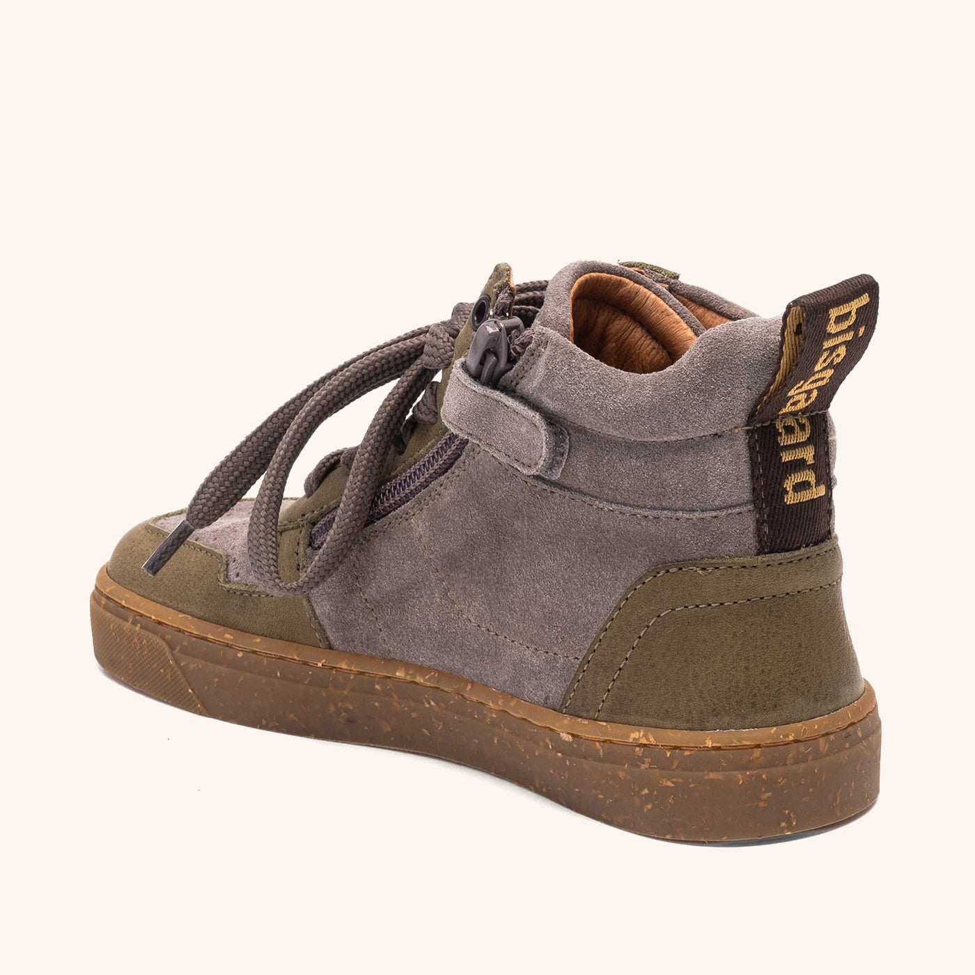 bisgaard-lisva-barfu-sneaker-hoher-sneaker-aus-leder-und-wildleder-in-grau image 2