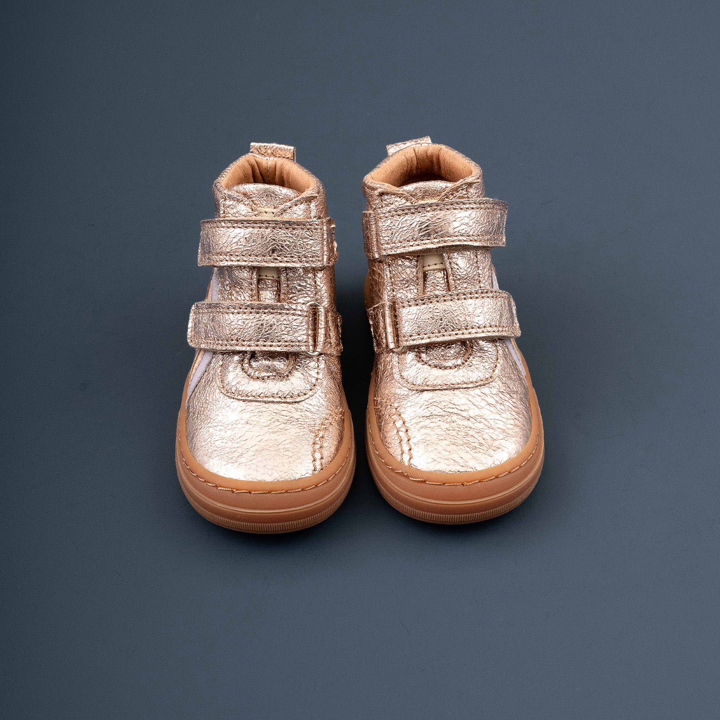 bisgaard-rainbow-rose-gold-sneaker-high-top-mit-klettverschluss-und-gummikappe-f image 5