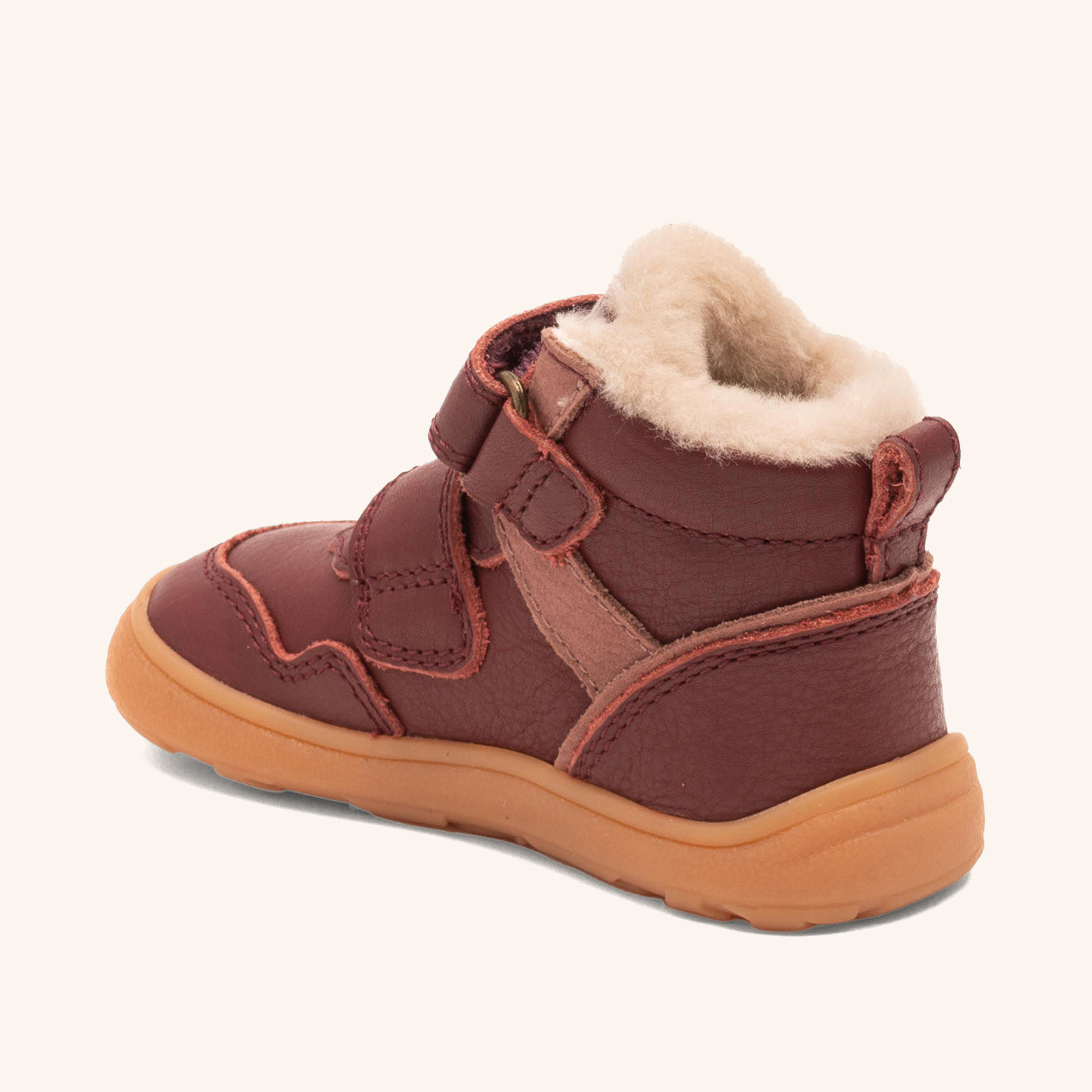 bisgaard-barefoot-becky-lamb-bordeaux-winter-barfu-schuh-mit-lammfellfutter image 2