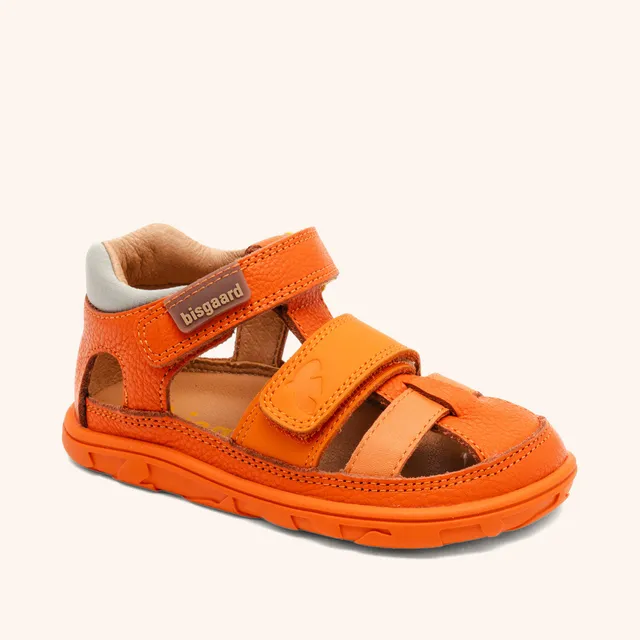 bisgaard-vic-barefoot-sandale-orange-offene-barfu-sandale-f-r-kinder image 1