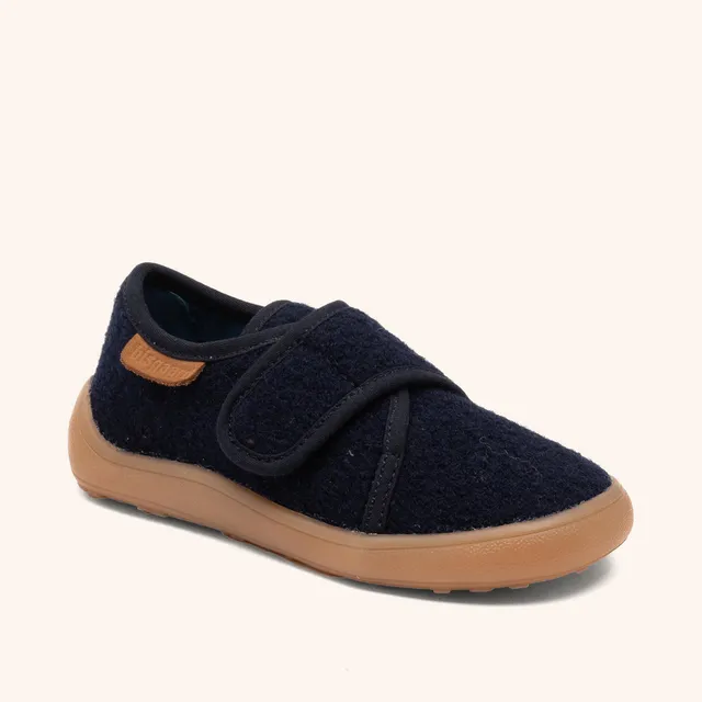 bisgaard-pav-dark-blue-woll-hausschuh-kinder image 1