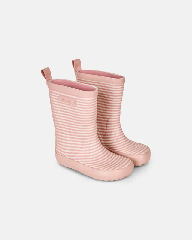 bundgaard-charly-gummistiefel-vintage-rose-stripe image 1