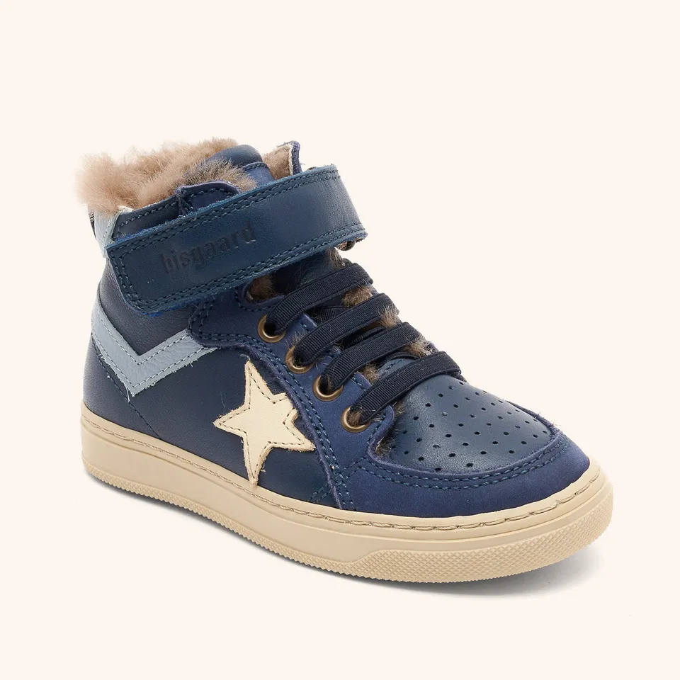 bisgaard-isak-lamb-navy-sneaker-mit-warmem-lammfellfutter image 1