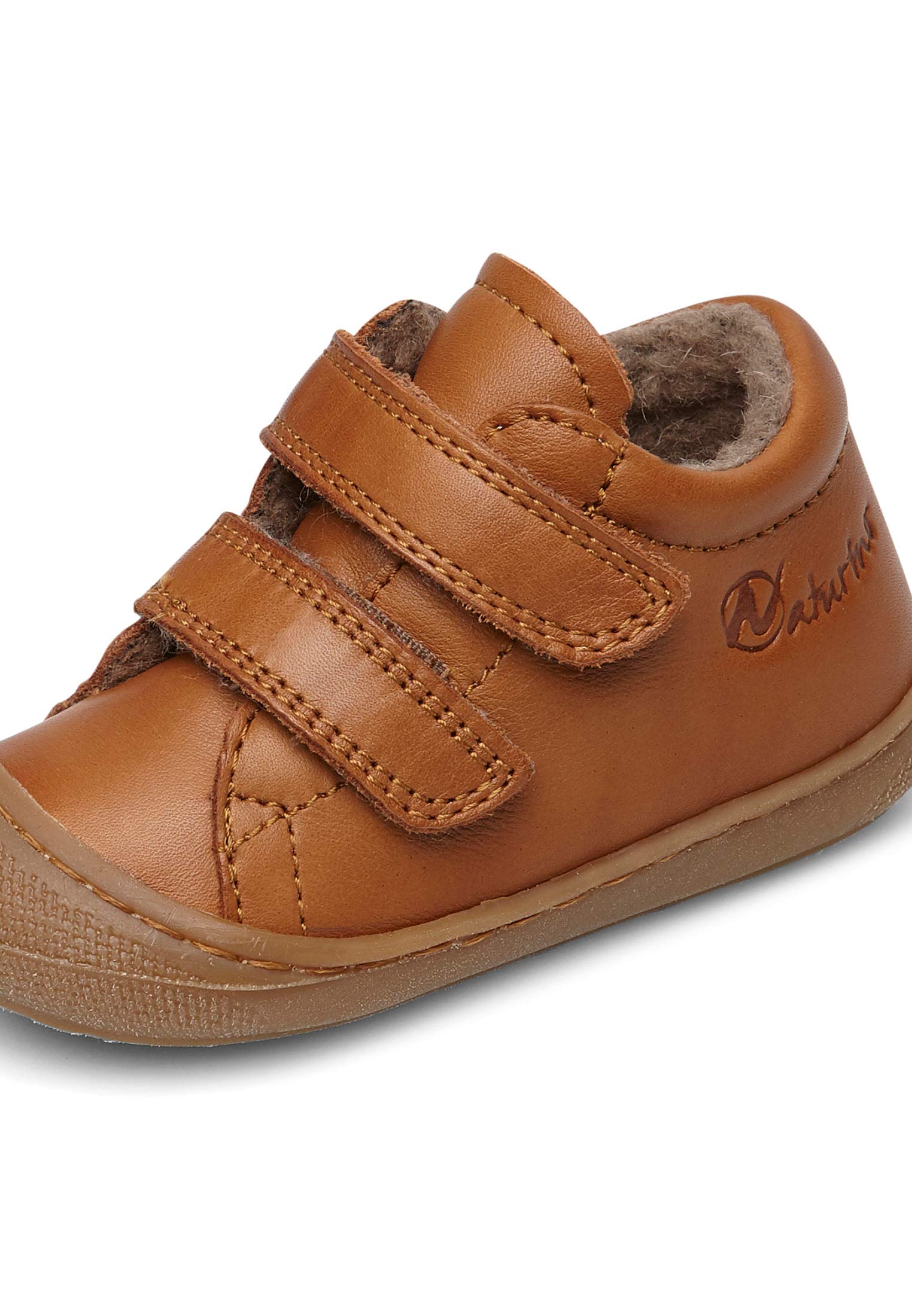 naturino-cocoon-vl-lauflernschuhe-nappaleder-wollfutter-hellbraun image 7