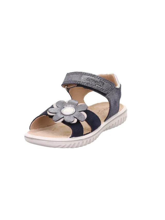 superfit-sparkle-m-dchen-sandale-veloursleder-blumen image 1