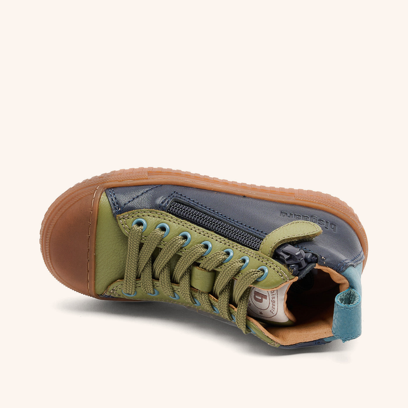 bisgaard-ryan-navy-hoher-bergangssneaker-aus-leder-f-r-kinder image 3