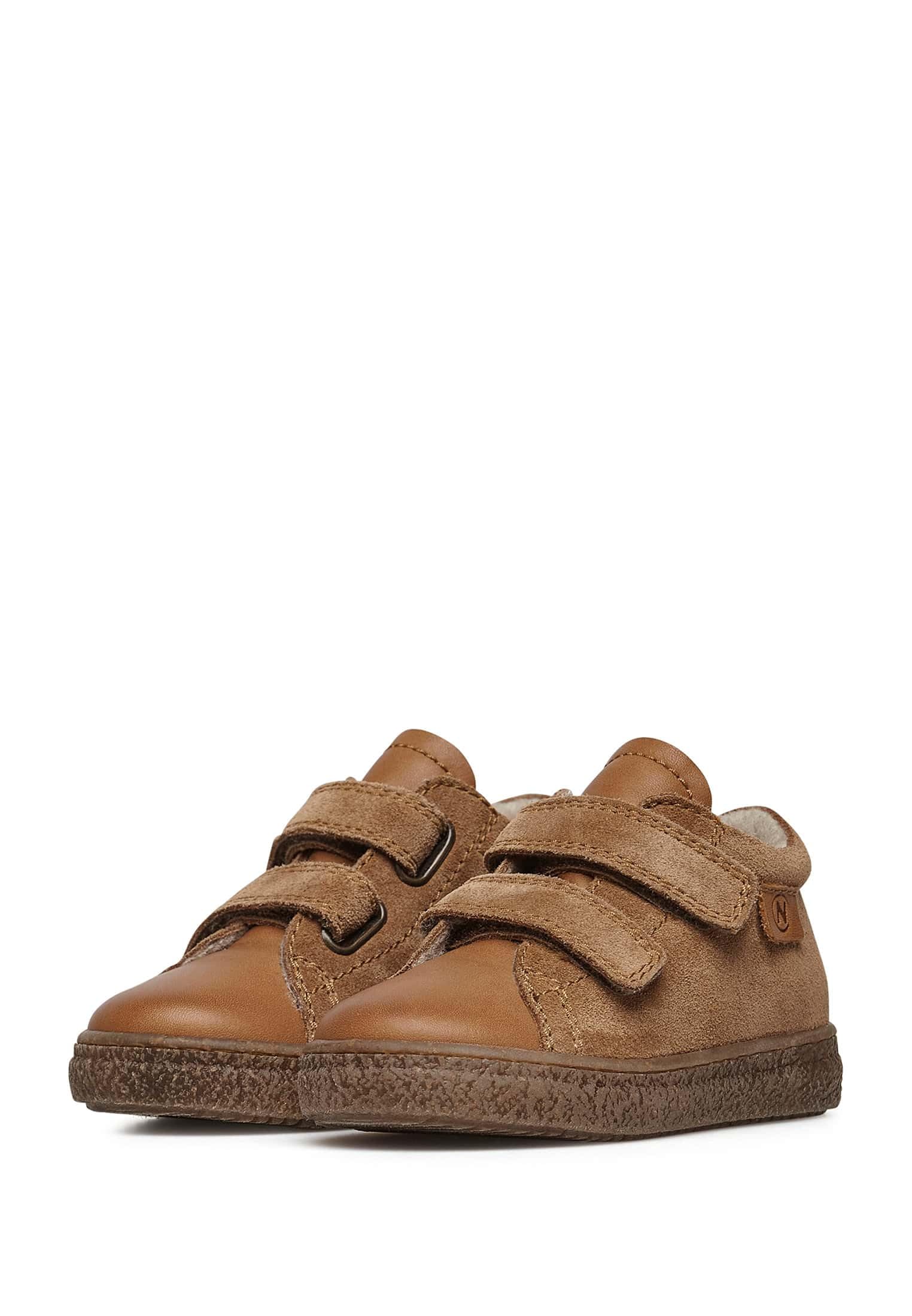 naturino-sneaker-mit-wollfutter-cognac-26-wildleder-klett-sneaker-strukturierte- image 3