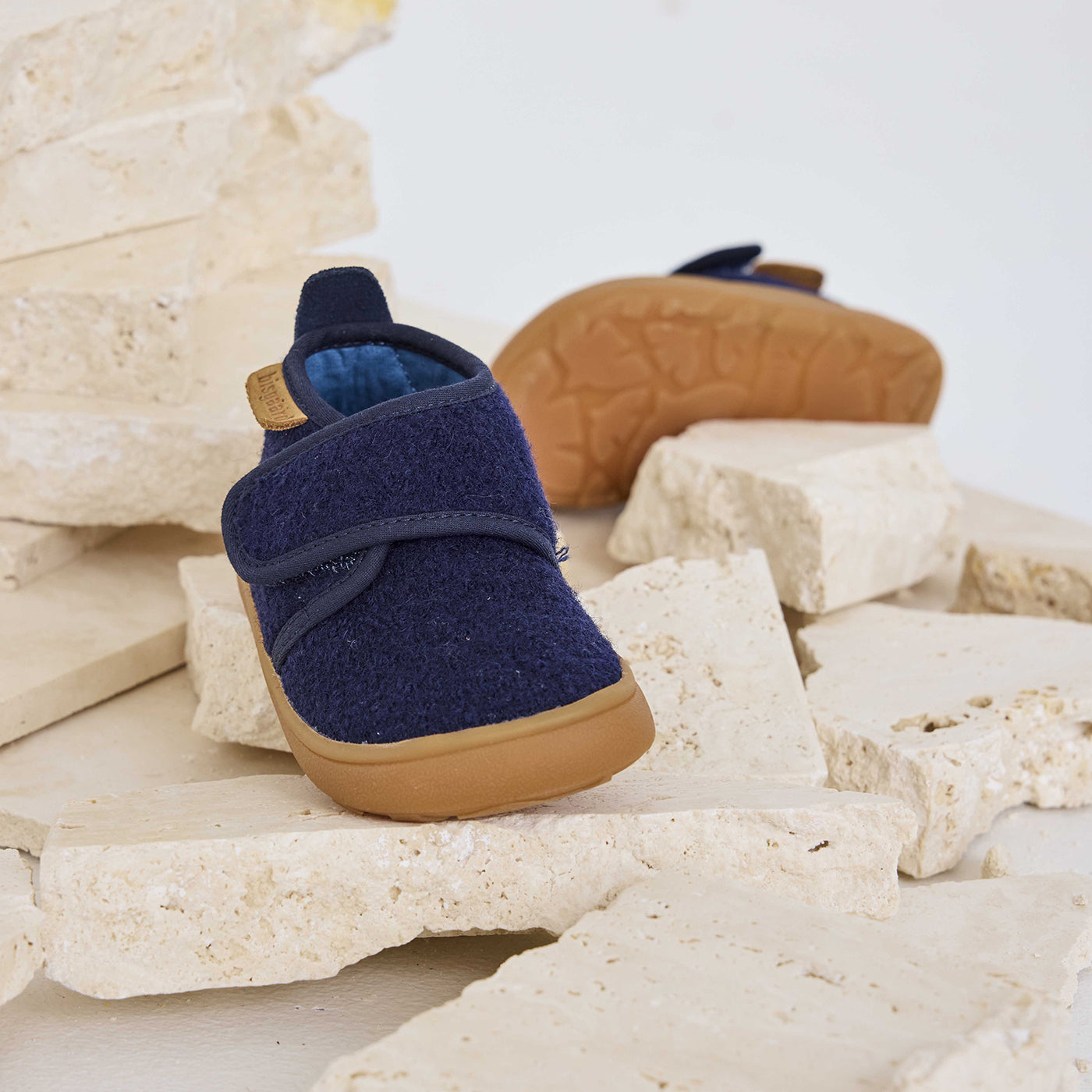 bisgaard-barefoot-basic-navy-barfu-hausschuh-wolle image 5