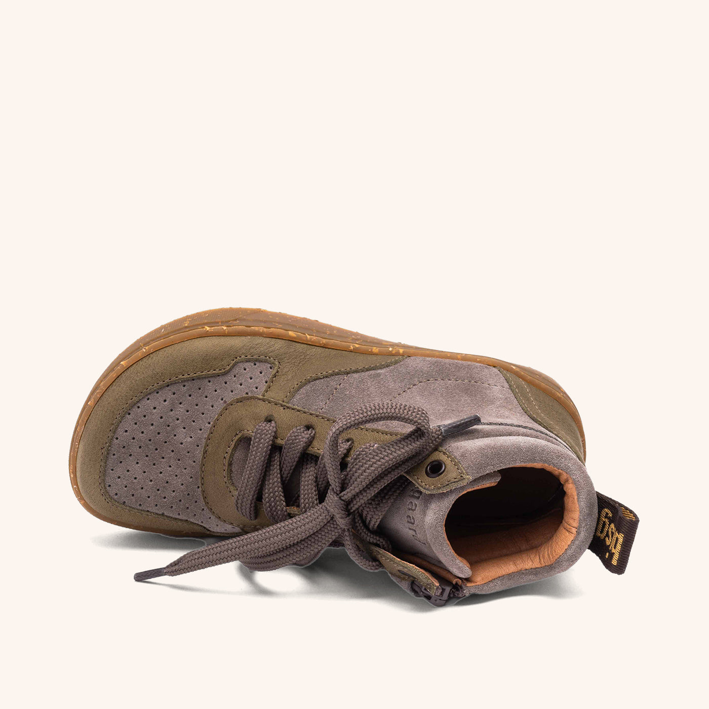 bisgaard-lisva-barfu-sneaker-hoher-sneaker-aus-leder-und-wildleder-in-grau image 3