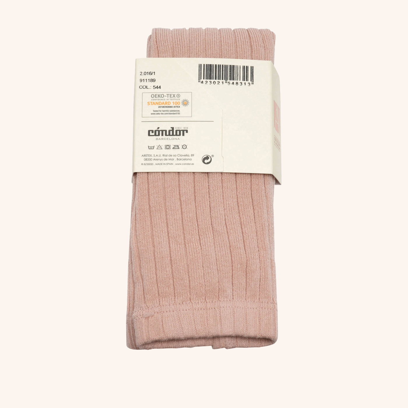 bisgaard-x-c-ndor-cotton-rib-strumpfhose-rosa-baumwolle image 2
