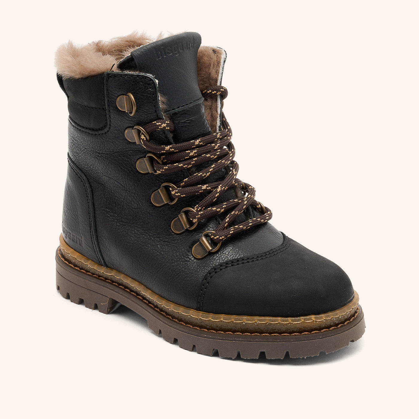 bisgaard-gert-lamb-gef-tterter-leder-schn-rstiefel-in-rustic-black-f-r-kalte-tag image 1