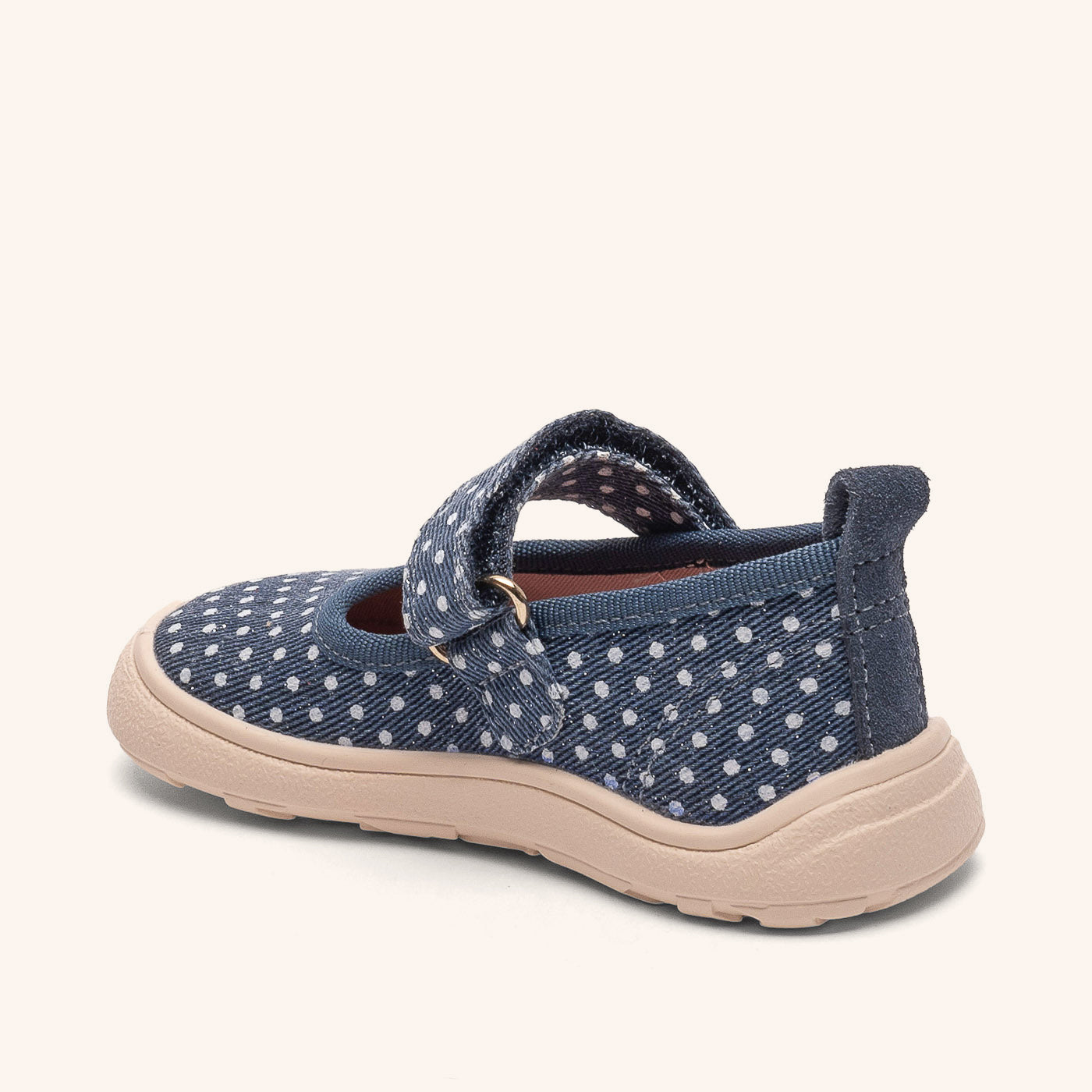 bisgaard-barefoot-ballet-hausschuh-navy-dots-barfu-ballerina image 2