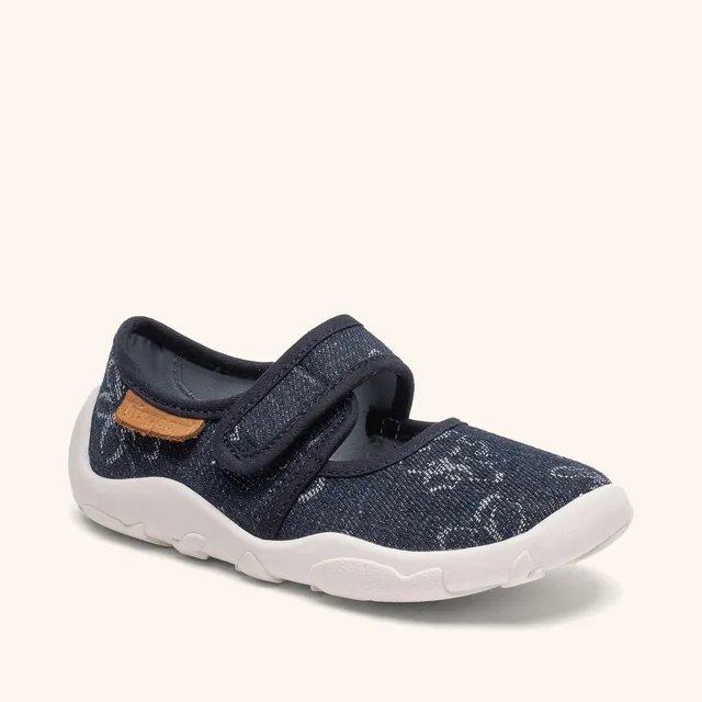 bisgaard-maddy-denim-flower-flexibler-ballerina-hausschuh-mit-baumwollfutter image 1