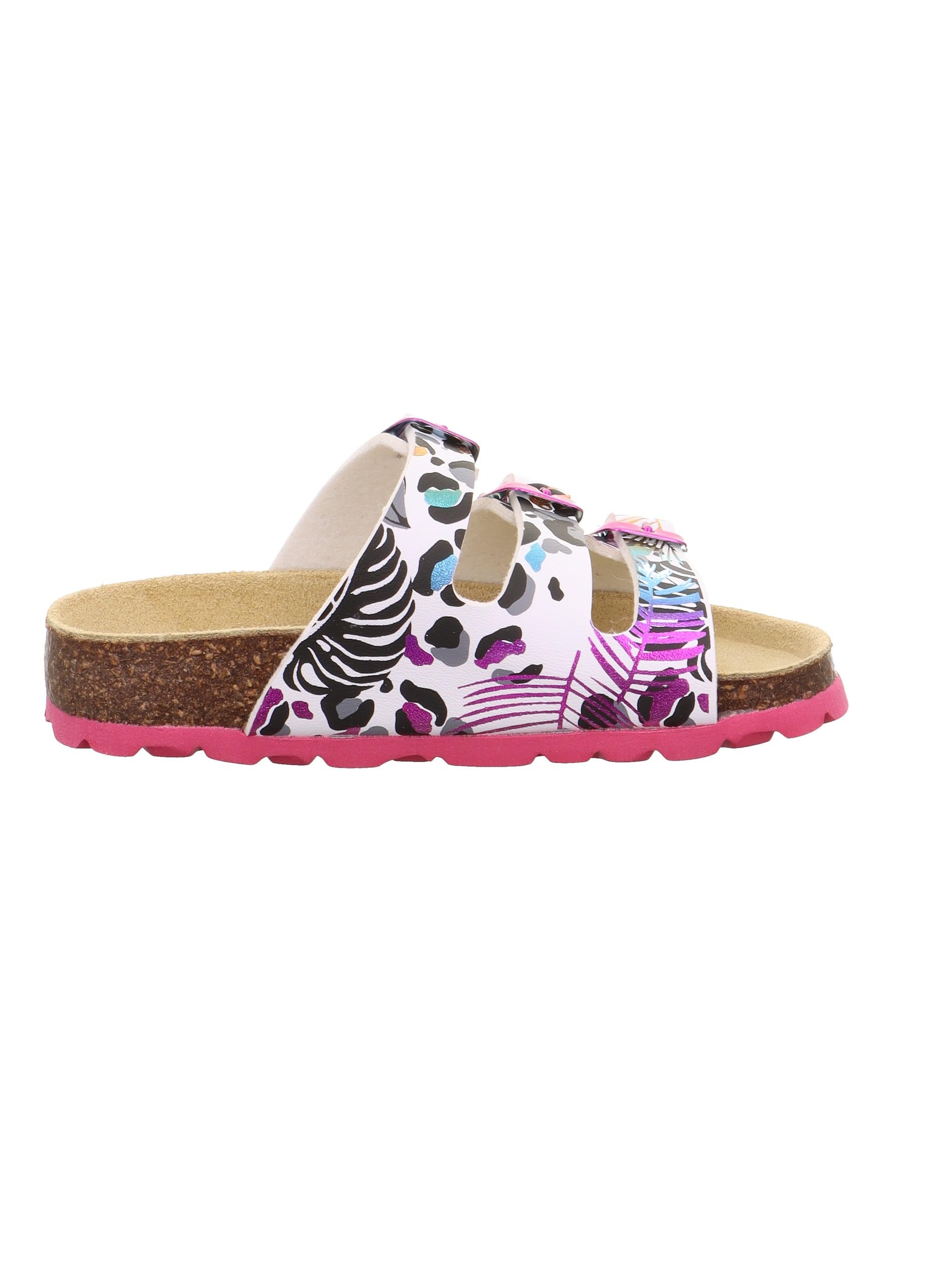 superfit-fussbettpantoffel-m-dchen-pantolette-wei-mehrfarbig-1100 image 5