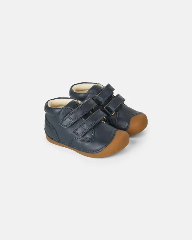 bundgaard-petit-navy-lauflernschuh-klett-leder image 1