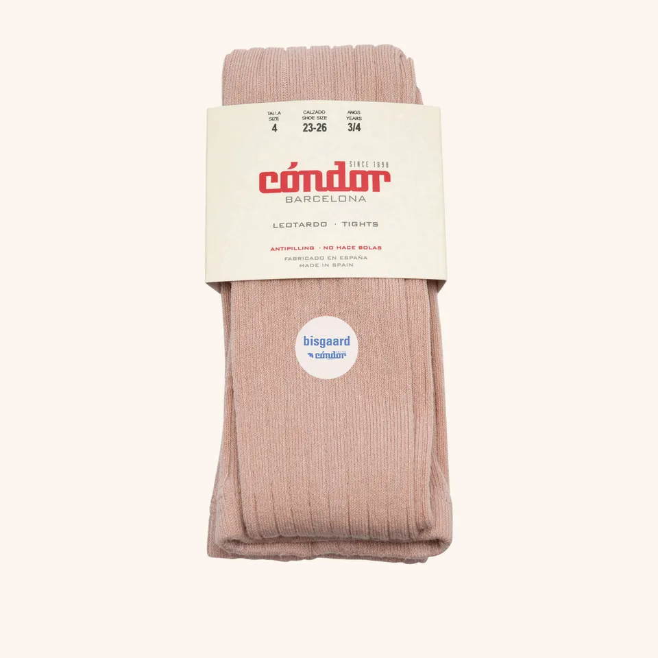 bisgaard-x-c-ndor-cotton-rib-strumpfhose-rosa-baumwolle image 1