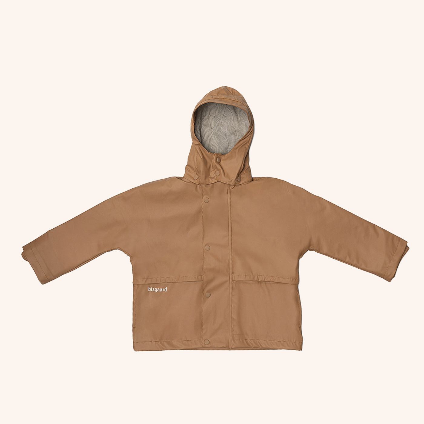 bisgaard-aarhus-regenjacke-f-r-kinder-pu-beschichtet-mit-baumwollfutter-karamell image 1