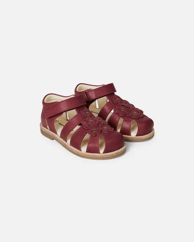 bundgaard-poppy-flower-m-dchen-ledersandal-berry image 1