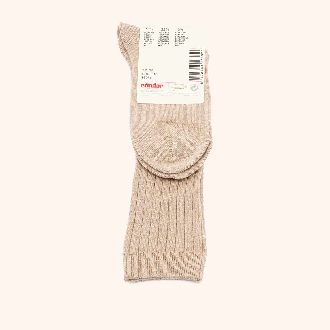 bisgaard-x-c-ndor-cotton-rib-kniestr-mpfe-turron-geringelte-baumwoll-kniestr-mpf image 2