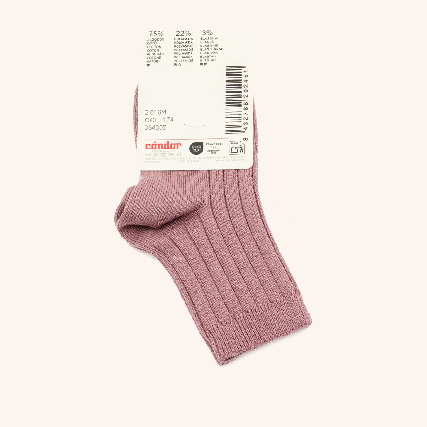 bisgaard-x-c-ndor-cotton-rib-short-socks-iris-kurzsocken image 2