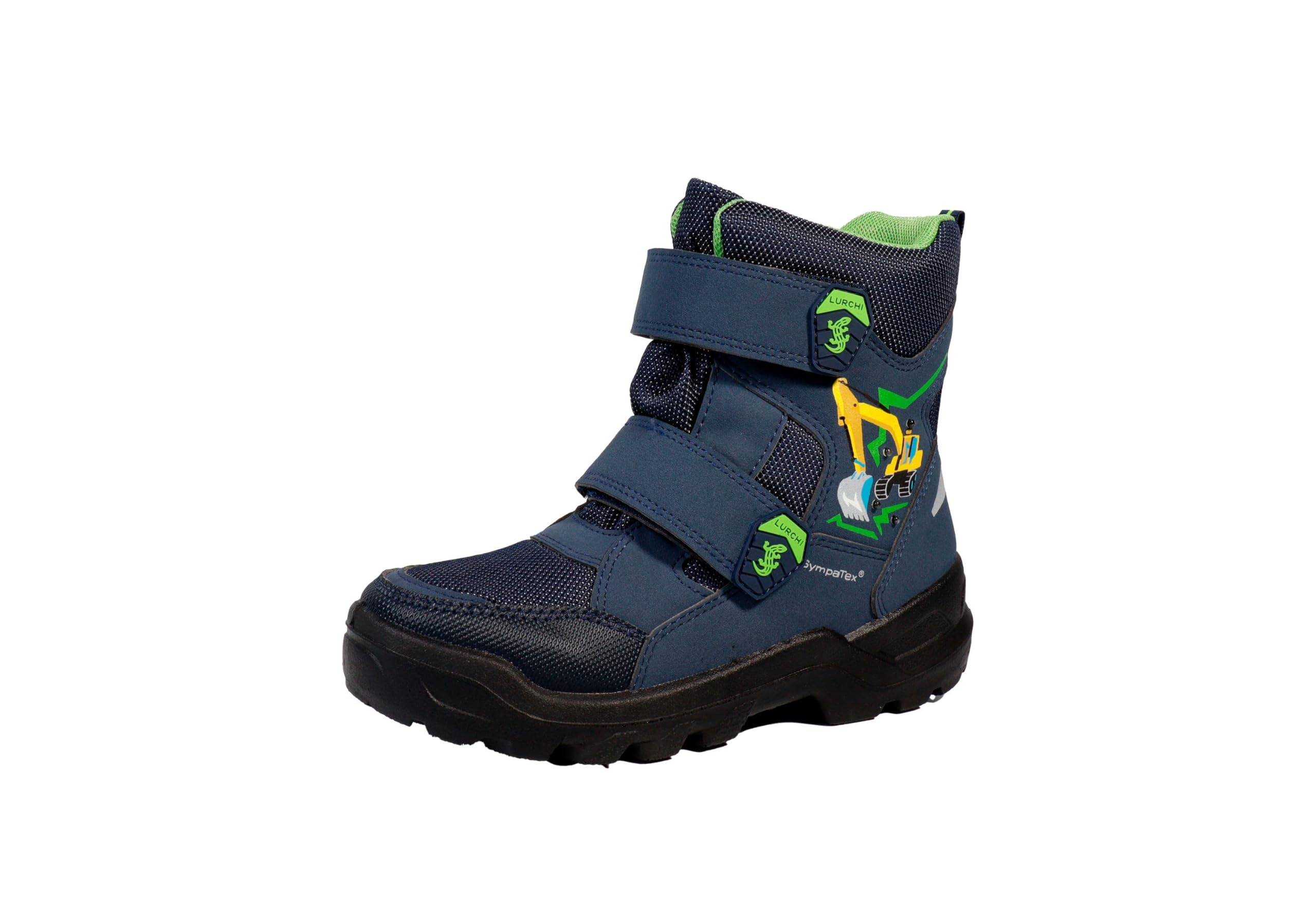 lurchi-kenai-sympatex-jungen-winterstiefel-dunkelblau-bagger image 2