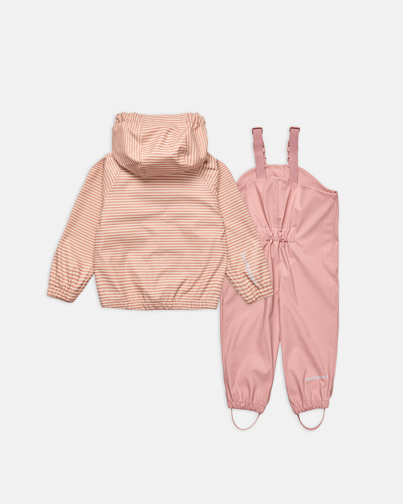 bundgaard-cali-vintage-rose-stripe-regenset-baby-regenjacke-regenhose image 2