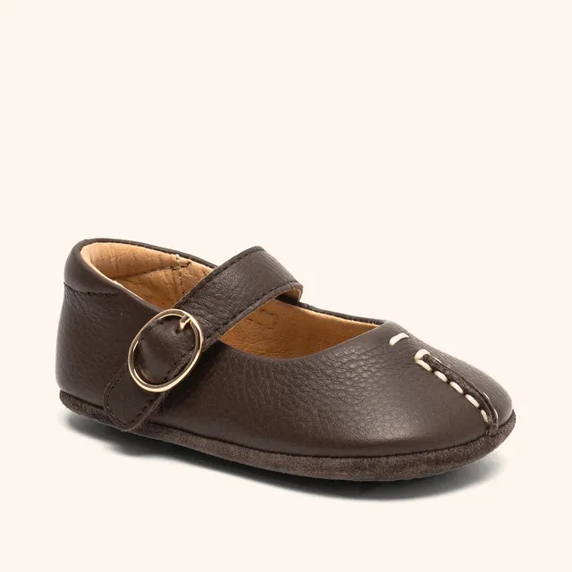 bisgaard-annabelle-dark-brown-ballerina-hausschuh-f-r-kinder-gr-18-25 image 1