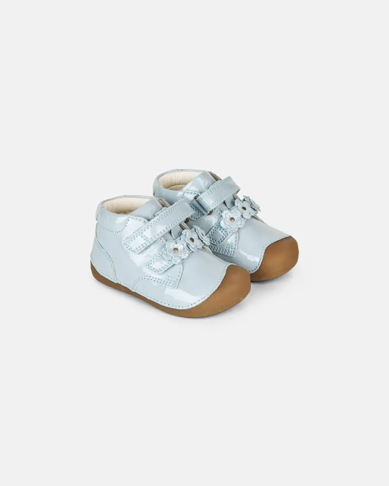 bundgaard-petit-flower-sky-lauflernschuh-barfu-einsteigerschuh-leder-hellblau image 1
