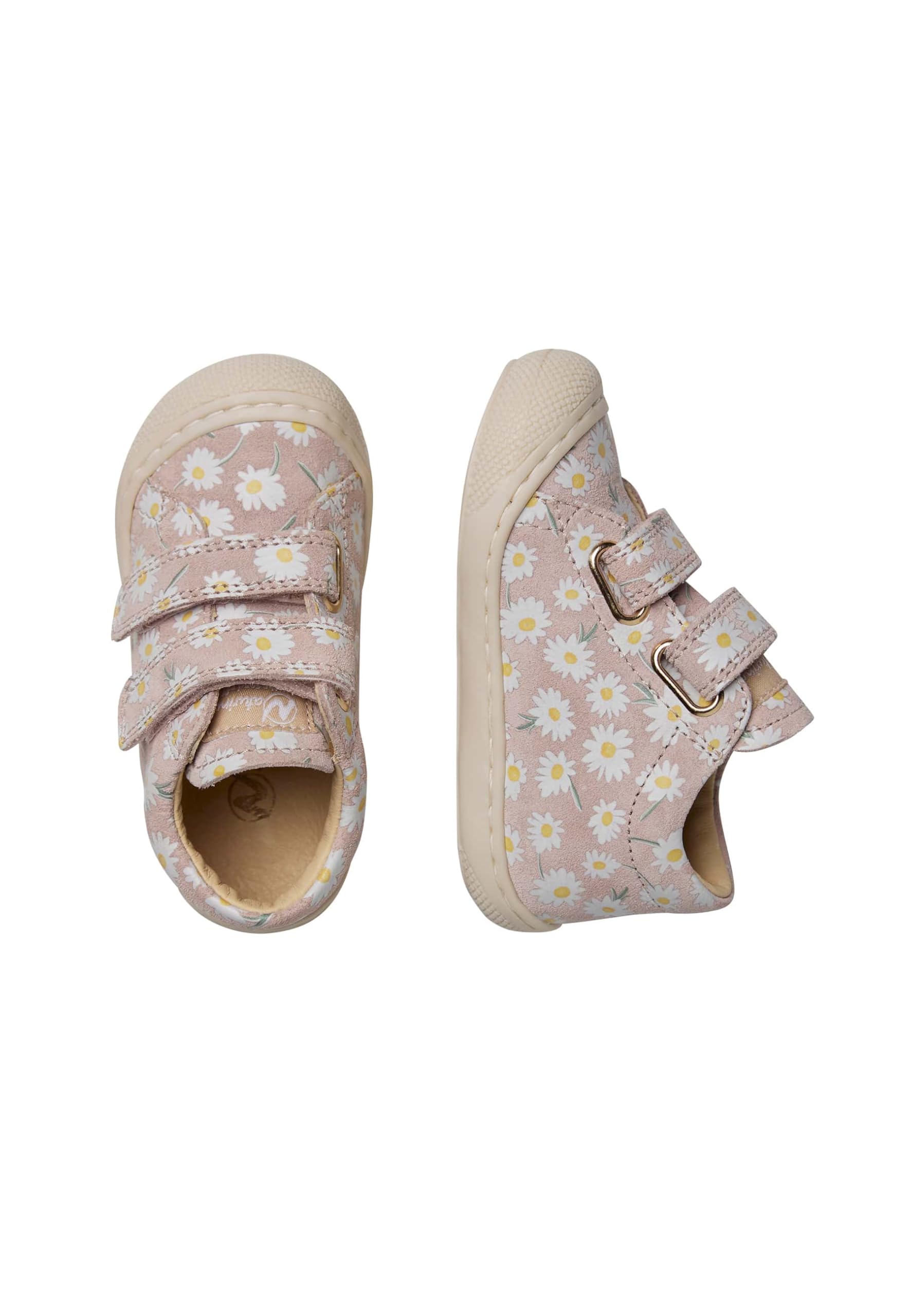 naturino-lauflernschuhe-veloursleder-margeritenprint-rosa-gr-22 image 2