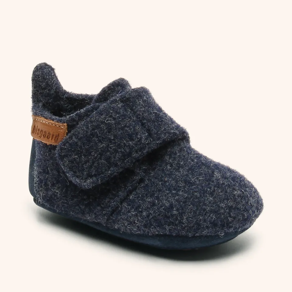 bisgaard-baby-wool-hausschuh-blue image 1