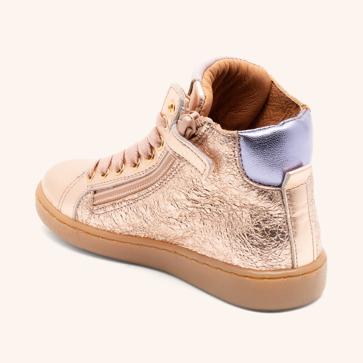 bisgaard-gaia-l-rose-gold-high-sneaker-femininer-ledersneaker-mit-verspielten-mu image 2