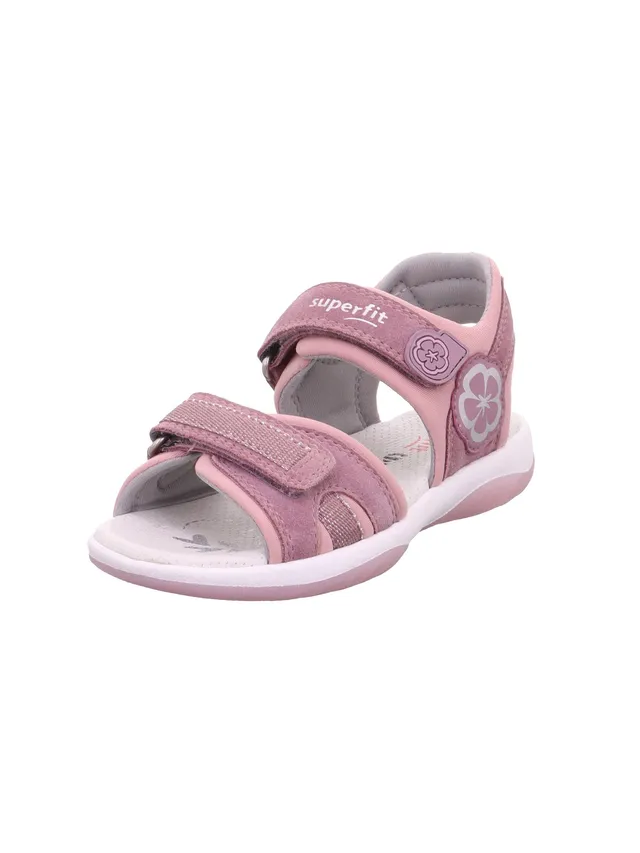 superfit-sunny-m-dchen-sandalen-sparkle-veloursleder-sandale-mit-blumen image 1