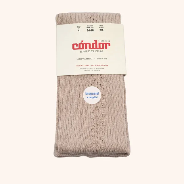 bisgaard-x-c-ndor-baumwoll-strumpfhose-mit-seitlicher-lochstickerei-in-piedra image 1