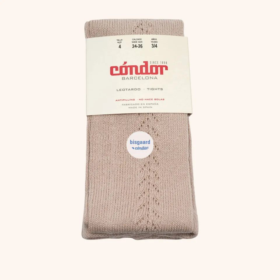 bisgaard-x-c-ndor-baumwoll-strumpfhose-mit-seitlicher-lochstickerei-in-piedra image 1