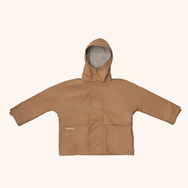 bisgaard-aarhus-regenjacke-f-r-kinder-pu-beschichtet-mit-baumwollfutter-karamell image 1