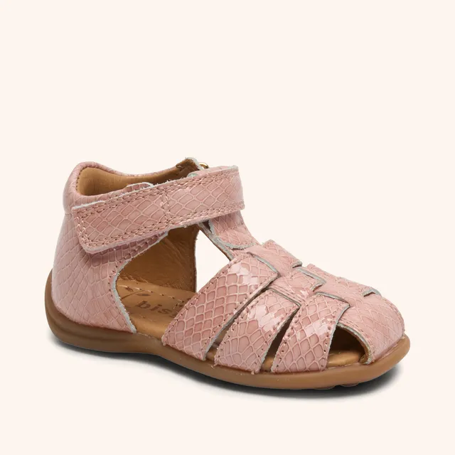 bisgaard-carly-geschlossene-ledersandale-rose-croco image 1