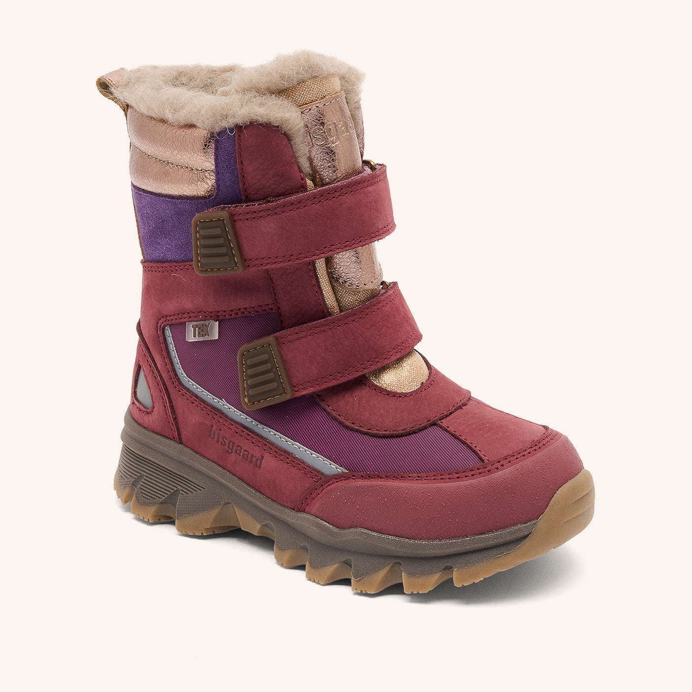 bisgaard-eddie-tex-plum-wasserdichter-winterstiefel-mit-wollfutter image 1