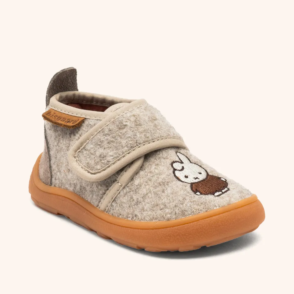 miffy-x-bisgaard-barefoot-wollhausschuh-basic-sand-hausschuh-mit-miffy-print-gr- image 1