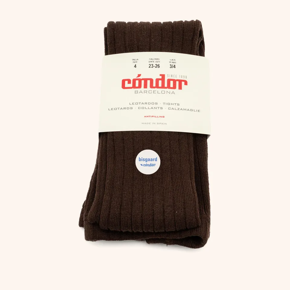 bisgaard-x-c-ndor-cotton-rib-tights-brown-gerippte-baumwoll-strumpfhose-f-r-baby image 1