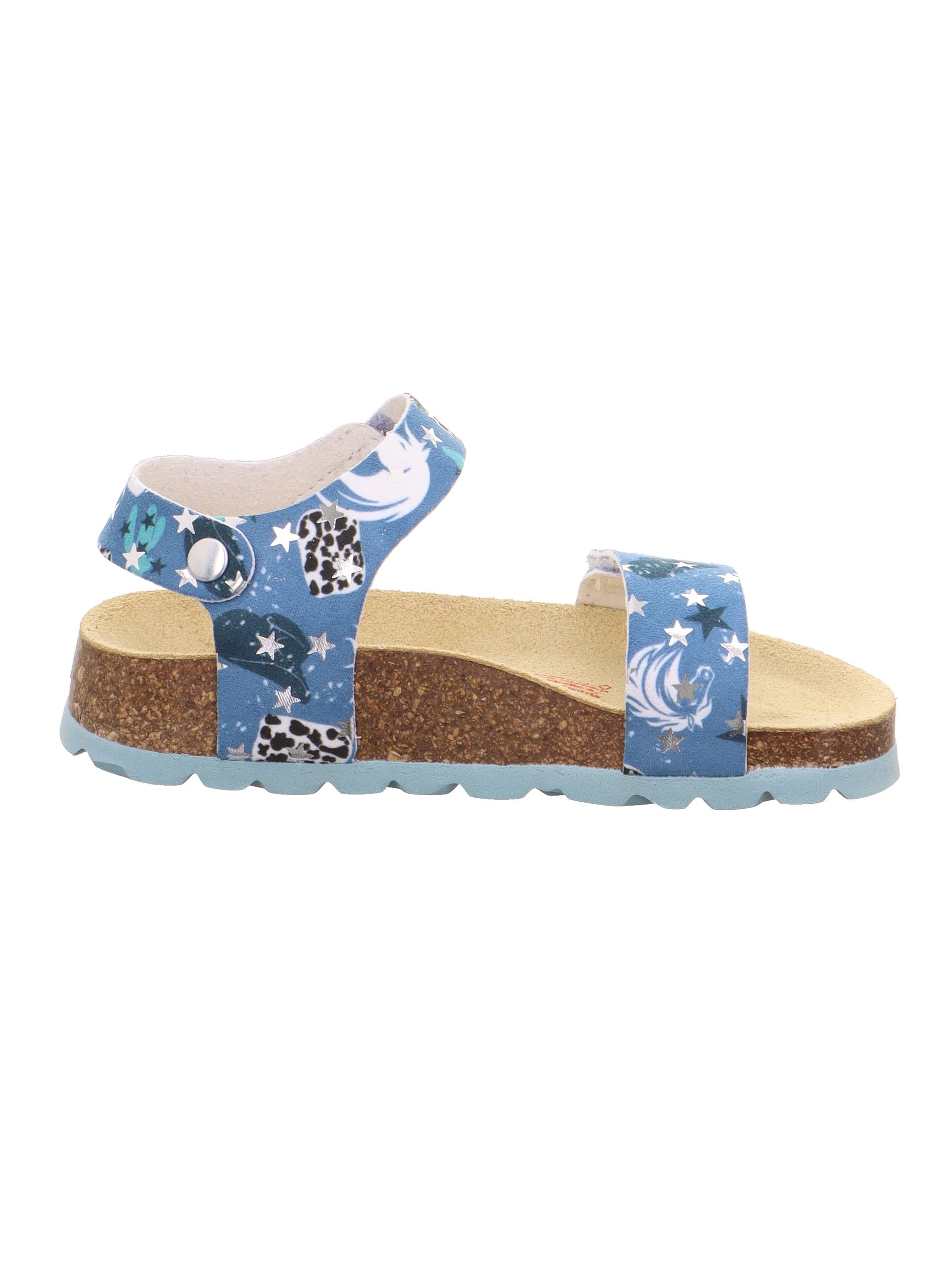 superfit-fussbettpantoffel-m-dchen-pantolette-t-rkis-mehrfarbig-8400 image 5