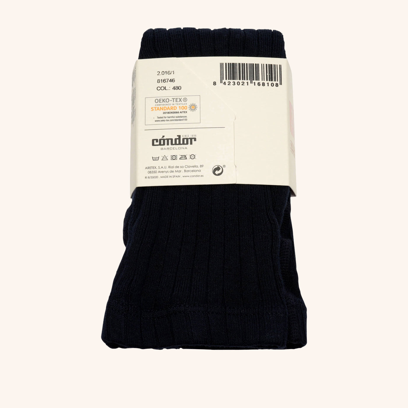 bisgaard-x-c-ndor-cotton-rib-tights-strumpfhose-navy image 2