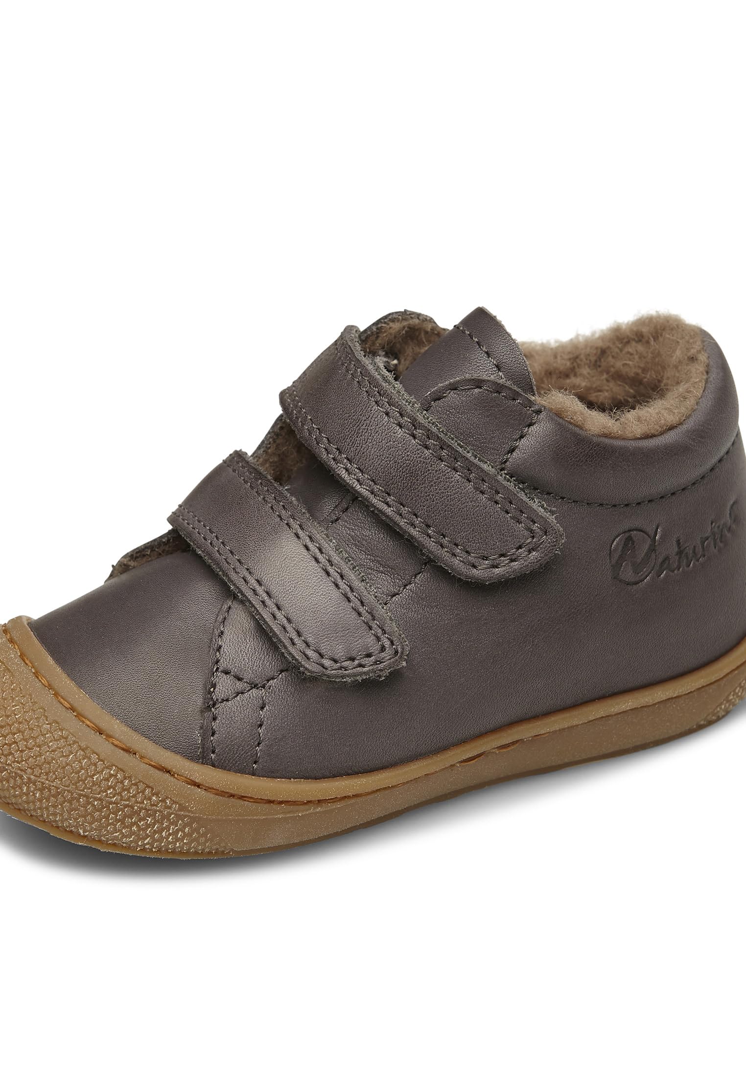 naturino-waterproof-lauflernschuhe-aus-nappaleder-mit-wollfutter-anthrazit-gr-27 image 6
