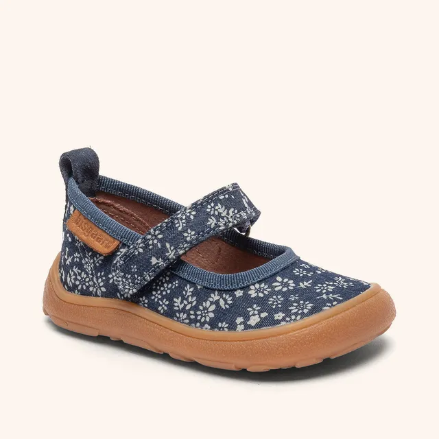bisgaard-barefoot-ballet-wild-flower-blue-ballerina-hausschuh-f-r-kinder image 1