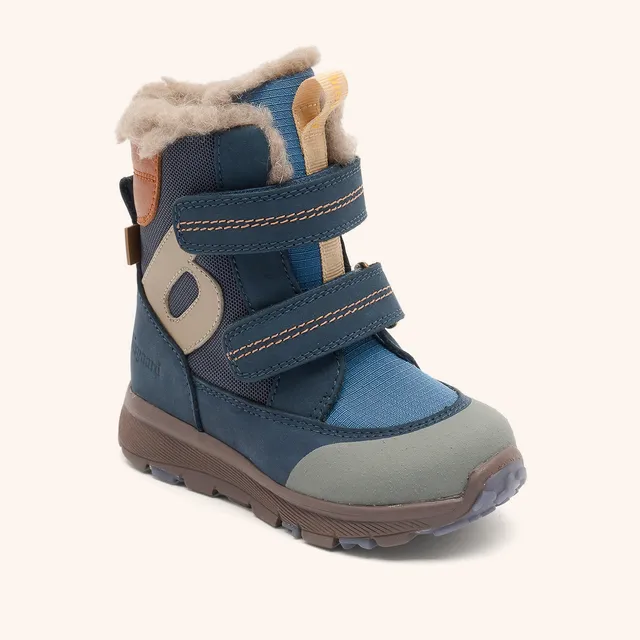 bisgaard-spencer-tex-leder-winterstiefel-navy-mit-wollfutter image 1