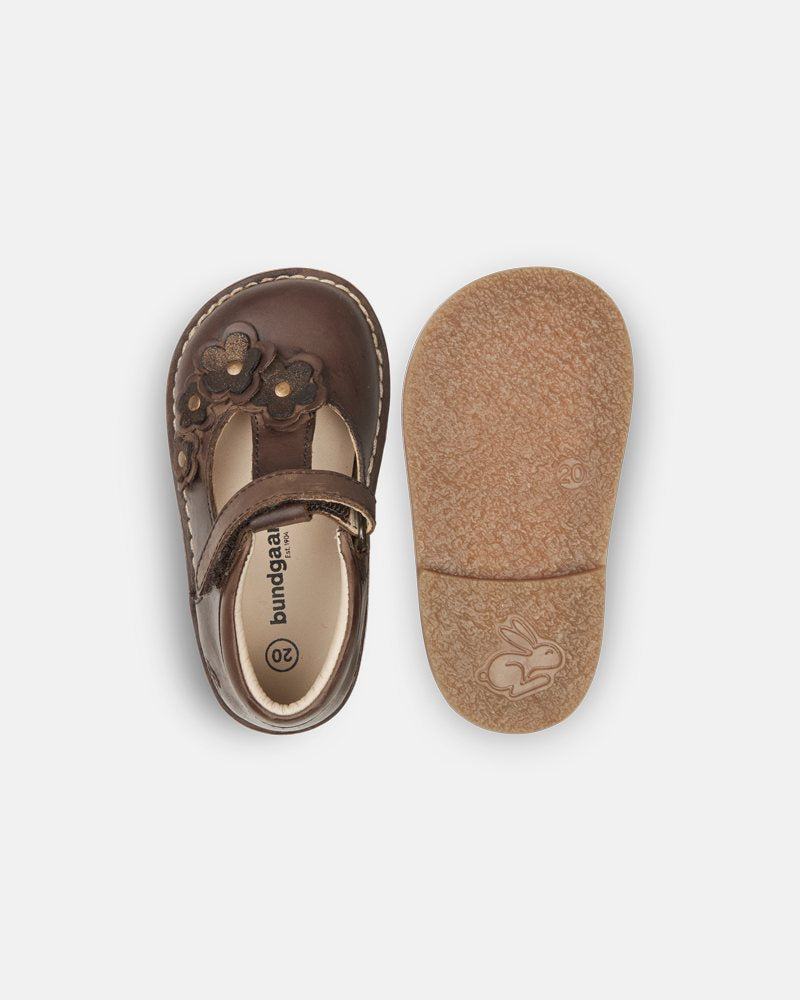 bundgaard-ella-flower-dark-brown-mary-jane-lauflernschuh-f-r-m-dchen image 2