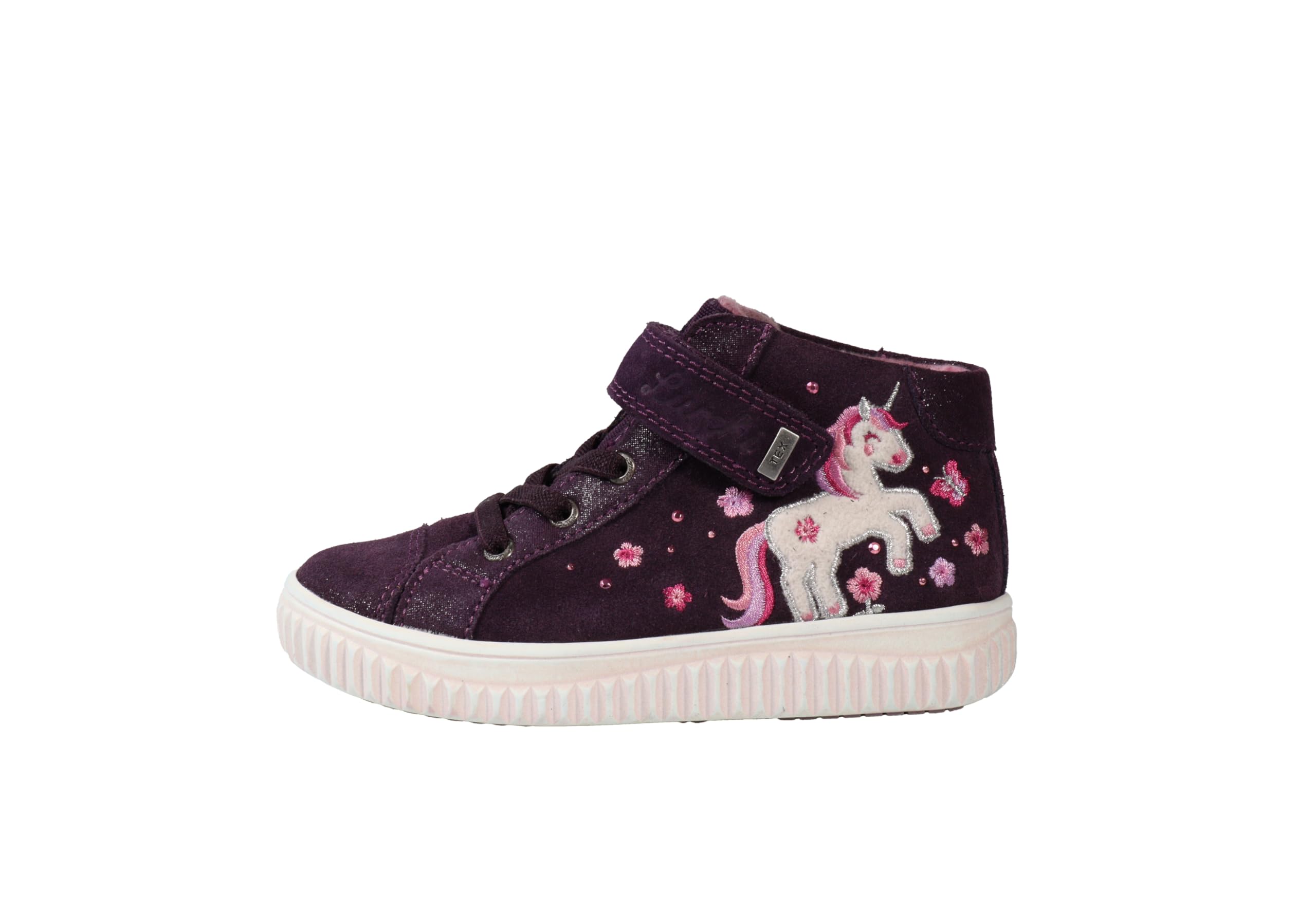 lurchi-yubi-tex-sneaker-klett-sneaker-mit-glitzer-motiv image 1