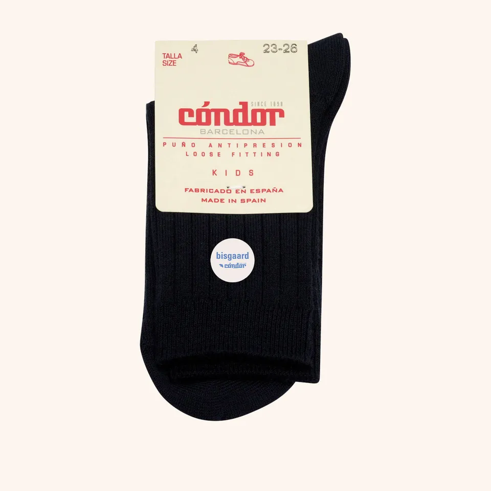 bisgaard-x-c-ndor-cotton-rib-short-socken-navy image 1