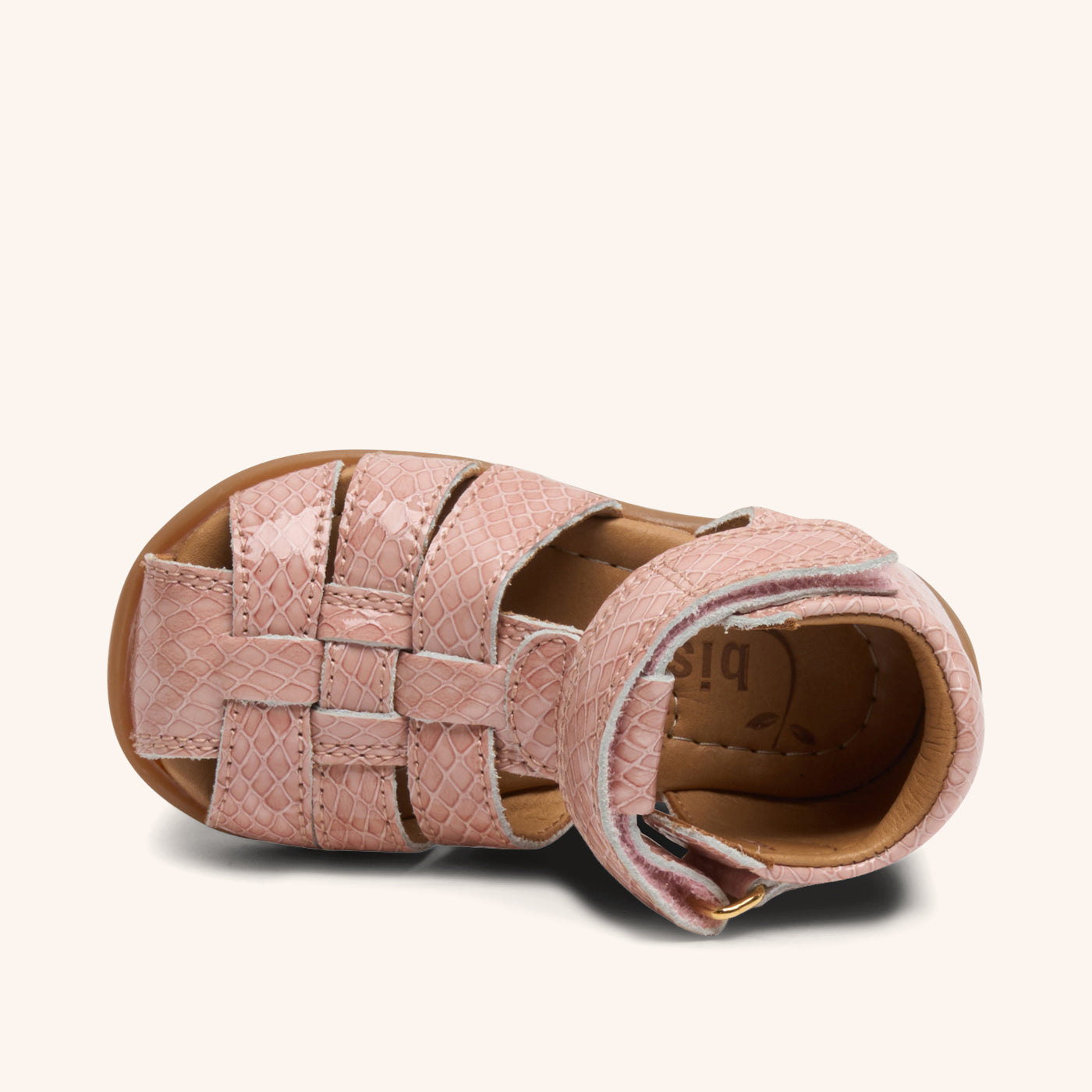 bisgaard-carly-geschlossene-ledersandale-rose-croco image 3